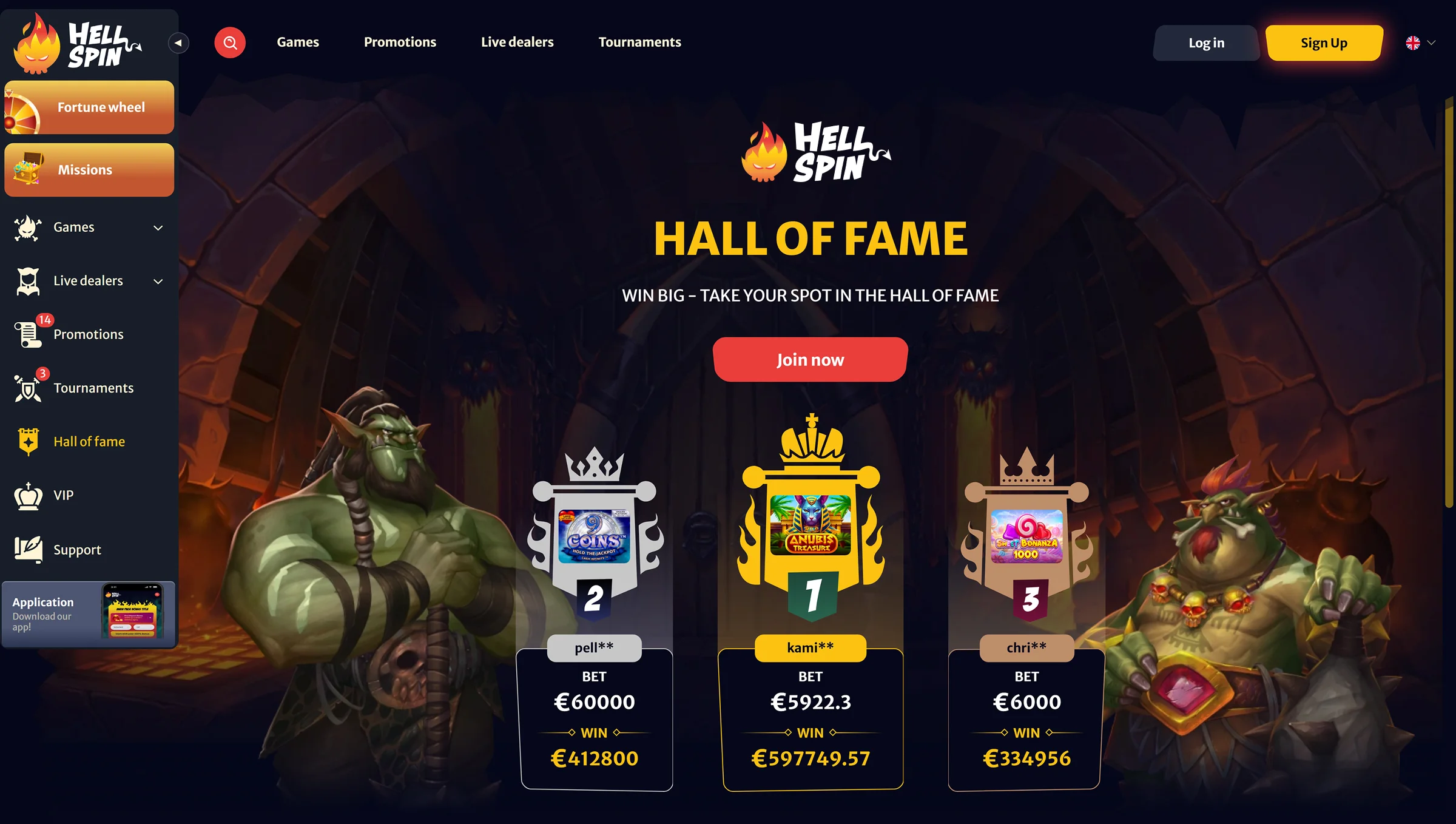 HellSpin Online-Casinospiele
