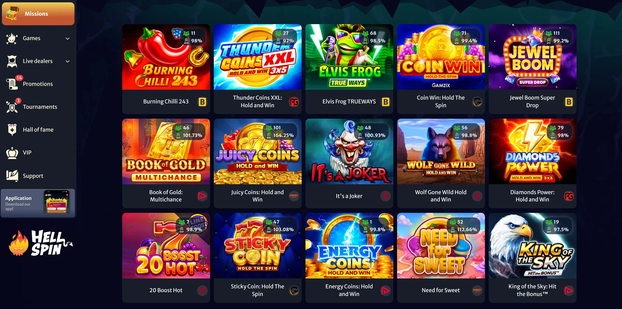 HellSpin Online-Spielautomaten